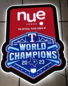 RARE Texas Rangers World Series MLB Champion NUE VODKA Led Sign Baseball 26X23 - Picture 1 of 2
