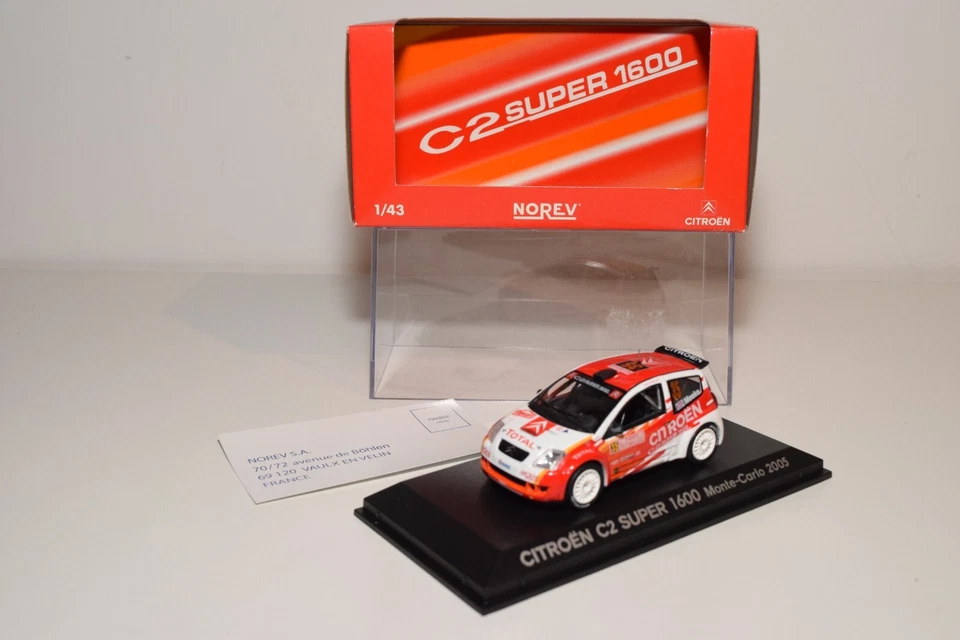 A80 1:43 NOREV 155253 CITROEN C2 SUPER 1600 RALLY MONTE CARLO 2005 MEEKE SIN USAR, EN CAJA 2 Foto 1 de 4