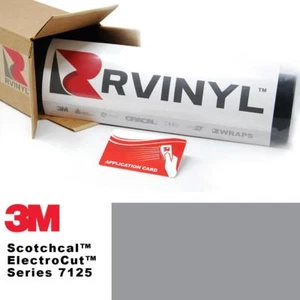 3M 7125 Scotchcal Medium Gray 31 Vinyl Film Sign Craft Hobby Decal Sheet Roll - Picture 1 of 7