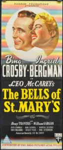 Bells of St. Mary's 1946 ORIG 13X30 AUSTRALIA DAYBILL BING CROSBY INGRID BERGMAN - Picture 1 of 1