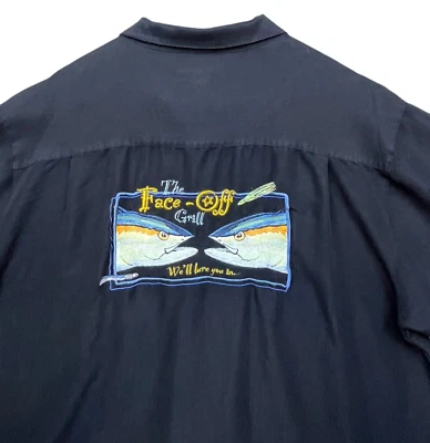 Hook & Tackle Shirt Mens XL Face Off Grill Embroidered Tuna Fishing Button Up - Image 1 of 4