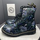 Dr Martens 1460 Pascal Mystic Floral Lace Up Leather Boots Women Size 6 New