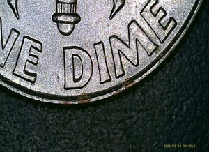 2016-P Roosevelt Dime cobre sobre sangrado error de acuñación - Imagen 1 de 4
