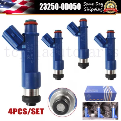 4 inyectores de combustible para Toyota Corolla Matrix Pontiac Vibe 1,8 L 2005-08 23250-0D050 Foto 1 de 4