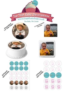 Your Photo Personalised Custom Cake Topper Edible Wafer Paper / Icing Decoration - Picture 1 of 11