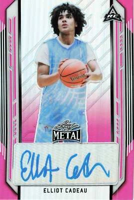 2021-22 Leaf Metal #BA-EC1 Elliot Cadeau Pink Rainbow #/25 Autograph Auto - Image 1 of 2