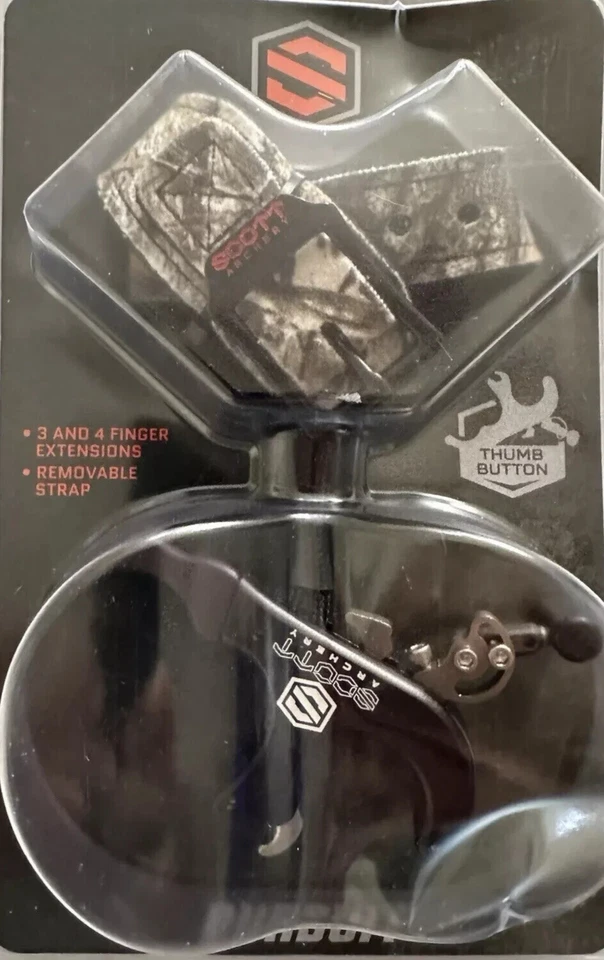 Scott Archery Pursuit Release Aid Camo Wrist Strap THUMB button Handheld bow - Image 1 of 1
