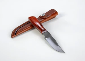 Sägewerk Skinner 8,25" Messer | Holzgriff, Lederscheide massiv, SCHARF - Bild 1 von 13