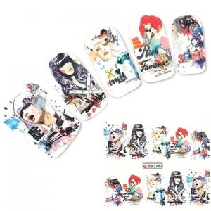 Tatuaje Nail Art Modelo Niña Estilo de Vida Pegatina Uñas Sticker - Imagen 1 de 2