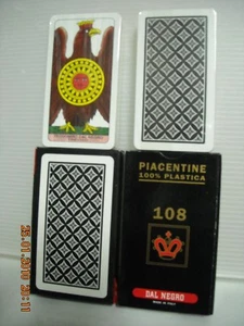 RARO MAZZO CARTE PIACENTINE PVC 100% LAVABILI DAL NEGRO - Picture 1 of 1