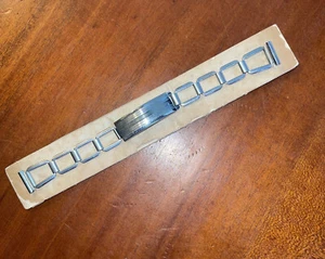 "Antigua correa de reloj para hombre resistente de Gemex llena de oro blanco de 6"" nueva en stock" Appx 13,4 mm - Imagen 1 de 5