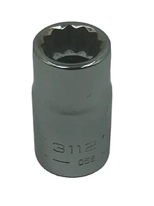 Wright Tool # 3112 3/8" Drive 12 Points Standard Socket USA Made FREE SHIPPING - Picture 1 of 6