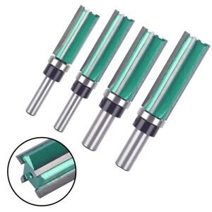 1PC 8mm Shank Cutter Router Bit Trimming Woodworking Milling Cutter Four Blades
