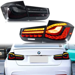 LED Lights FOR BMW F30 F35 F80 M3 2013-2019 Sequential  Rear Lamps Smoked - Picture 1 of 5