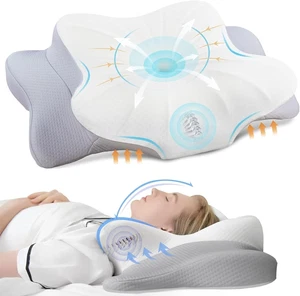 Cervical Neck Pillow - Ergonomic Bed Pillow for Neck Pain Relief Contour Memory  - Picture 1 of 12