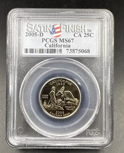 2005 D 25c California State Quarter PCGS MS67 Satin Finish #068 - Picture 1 of 3