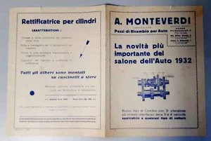 Volantino pubblicitario pezzi di ricambio rett. cilindri per auto anno 1932 - Picture 1 of 2