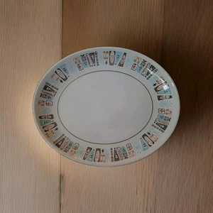 Taylor Smith Moderne 13.5” Oval Serving Platter Atomic Taylorstone USA Vtg MCM - Picture 1 of 7