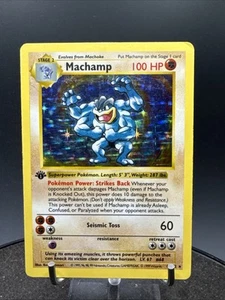 Pokémon Card Machamp Base Set 8/102 Holo Rare SHADOWLESS - Picture 1 of 24