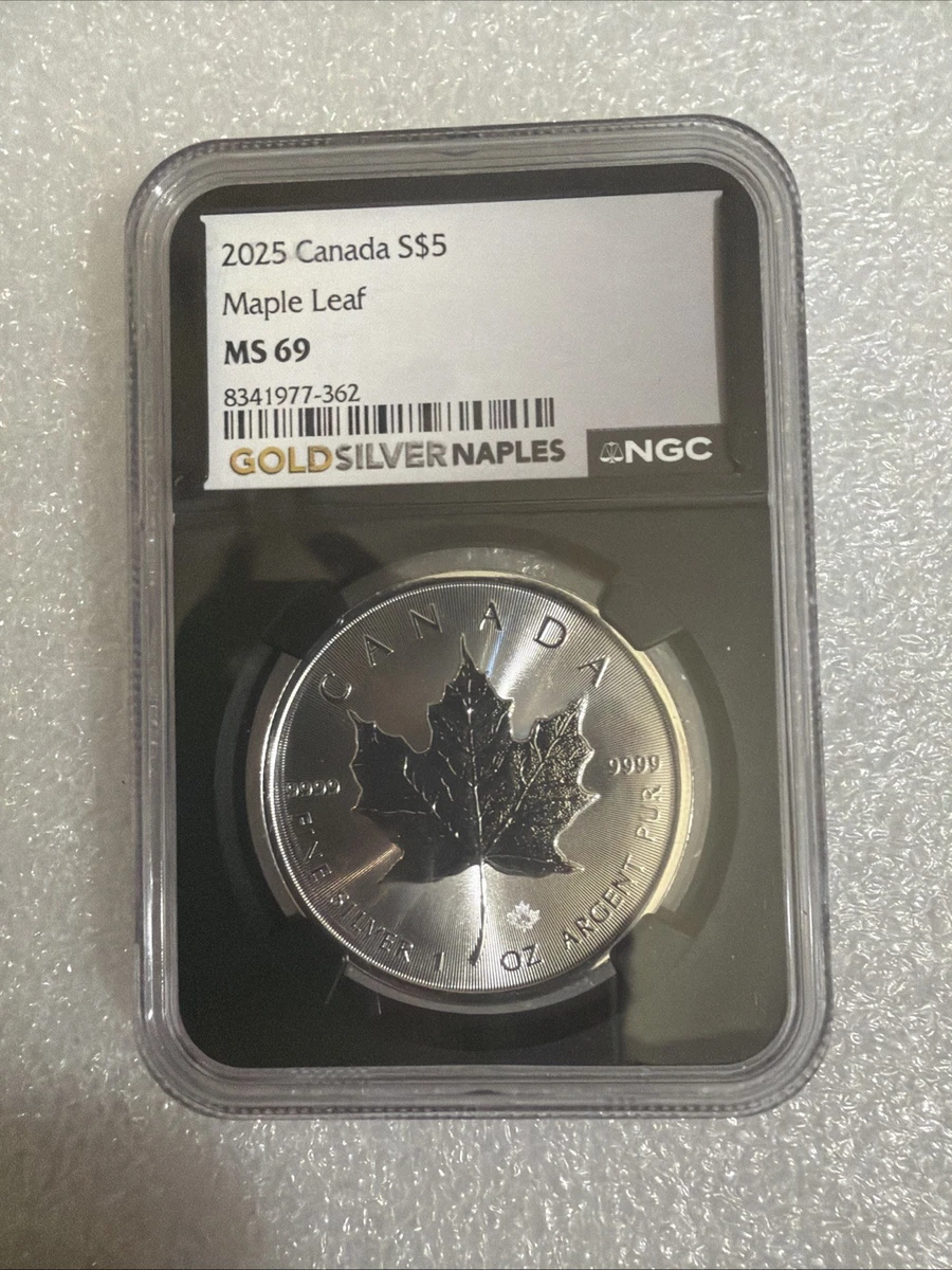 Canadian Maple Leaf NGC Grade MS 69 Silver Bullion Coins for sale