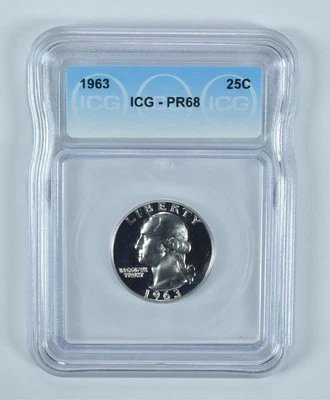 1963 Washington Quarter PR68 ICG - Image 1 of 4