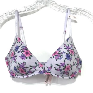Victoria’s Secret Women’s Wireless Push-up Bra Optional Strap Style Floral 34C - Picture 1 of 12