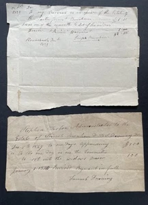 Revolutionary War Veteran FORREST BURNHAM Estate Documents Kennebunkport Maine - Picture 1 of 5