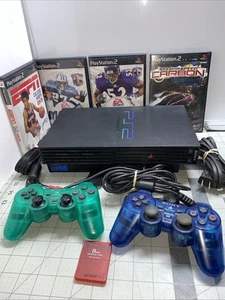 Sony Playstation 2 PS2 Phat Fat Konsole, 2 Controller, Memory Card und 4 Spiele - Bild 1 von 8