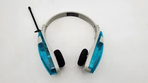 Suntone AM FM Radio Headphones Translucent Blue Frutiger Aero Y2K Headset Tested - Picture 1 of 8
