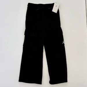 NIKE Black Air Jordan Girls Jumpman Logo Fleece Cargo Joggers Size Small - Picture 1 of 6