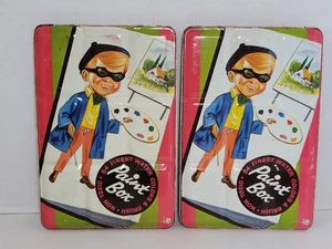 2 Vintage 1950s Fred Liebetruth LTD Water Color Paint Box Watercolor Set England - Picture 1 of 14
