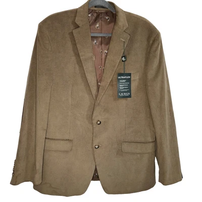 Lauren Ralph Lauren Mens Ultraflex Sport Coat 42R Camel Fine Corduroy Blazer NWT - Image 1 of 4