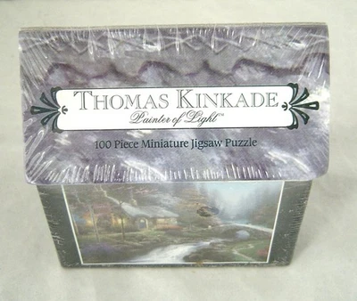 Thomas Kinkade Pintor de Luz 100 Piezas Miniatura Puzzle Crepúsculo Casa Foto 1 de 4