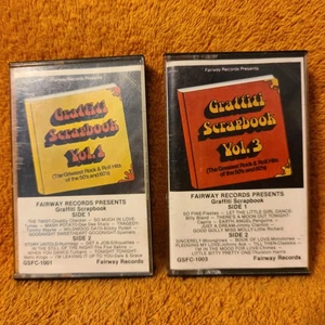 Graffiti Scrapbook Cassette Tape Lot Of 2 Rock ‘N’ Roll Hits 50’s & 60’s Vintage - Picture 1 of 7