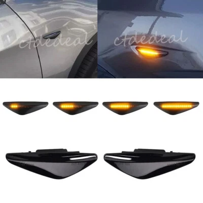 2 frecce laterali a LED sinistra destra nere per BMW X5 E70 X6 E71 E72 - Immagine 1 di 4