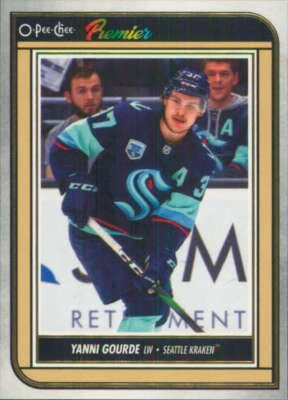2022-23 O-Pee-Chee Premier #P-54 Yanni Gourde Seattle Kraken - Image 1 of 2