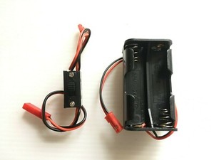 RC Battery Holder and On Off Switch.  4x AA Batteries, for Car, Buggy or Truck