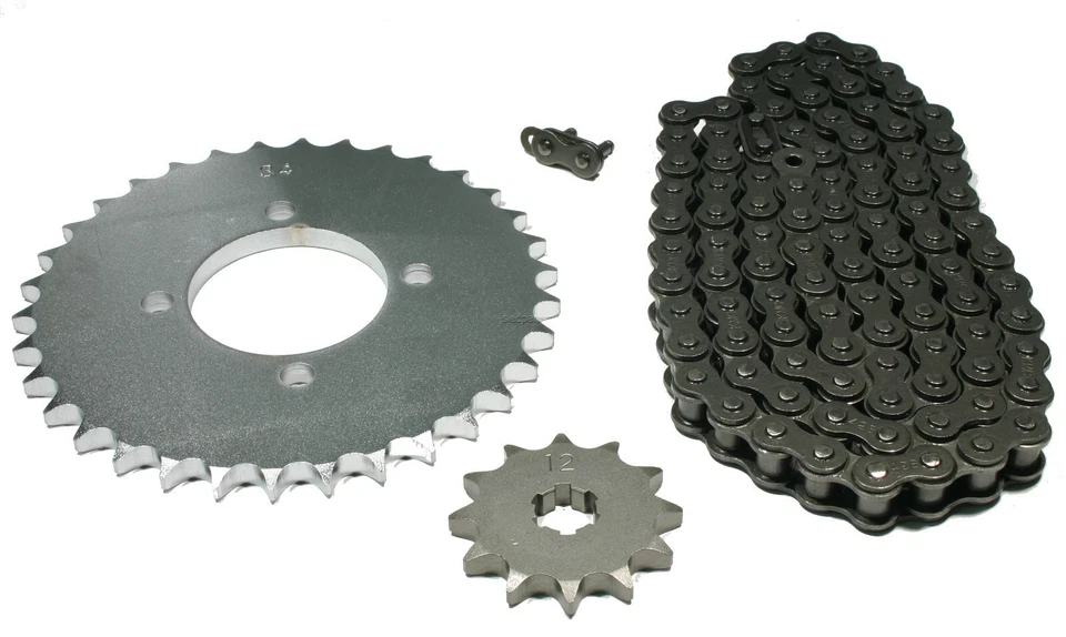 Juego de cadena y piñón 12/34 para Suzuki DS80, 1980-1982 - DS 80 Foto 1 de 1