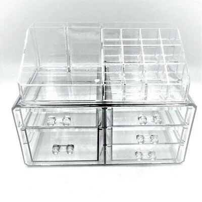 OORGANIZER 5 LIVELLI 21 SCOMPARTI CONTENITORE PER TRUCCHI E GIOIELLI IN ACRILICO - Immagine 1 di 2