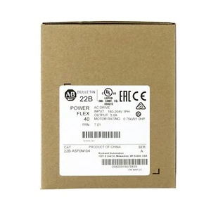 NEW 22B-A5P0N104 Allen-Bradley PowerFlex 40 Drive 0.75 kW Free Shipping - Picture 1 of 3