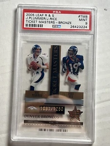 JERRY RICE 2005 LEAF ROOKIES & STARS TICKET MASTERS BRONZE #/1250 POP 1 PSA 9 - Picture 1 of 2