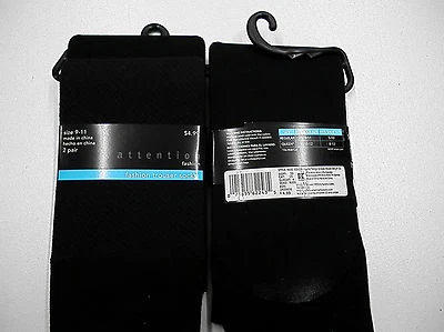 KNEE HIGH FASHION TROUSER SOCKS  9 - 11 REGULAR  one pack of 2 different kinds - Image 1 of 4