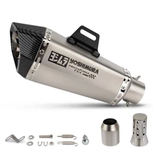 Cono de escape de motocicleta hexagonal Yoshimura TSS logotipo silenciador modificar universal 51MM - Imagen 1 de 12