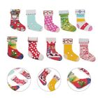  100 Pcs Christmas Stocking Buttons Snowflake Wooden Sock Cute