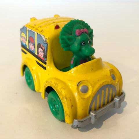 Barney and Friends Baby Bop Die Cast Toy Vehicle School Bus 1993 Vintage Cover