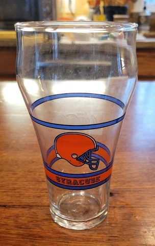 Vintage Syracuse Orange Football Basketball Coca-Cola Drinking Glass Dorm Fan Cover