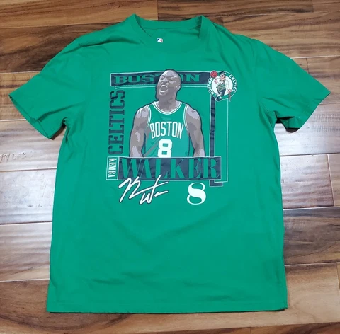 Boston Celtics Shirt Mens Large Green Short Sleeve Kemba Walker NBA Basketball 8 Cover