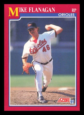 Mike Flanagan #2T 1991 Score Rookie & Traded Baltimore Orioles - Image 1 of 2