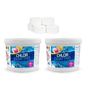 Chlortabletten Multifunktion Quattro Tabs 3in1 für Pool Pflege für Schwimmbad Ch - Bild 1 von 3