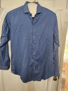 Robert Graham Men's Shirt Blue and White Striped Long Sleeve Size 46-18 (A2) - Picture 1 of 9